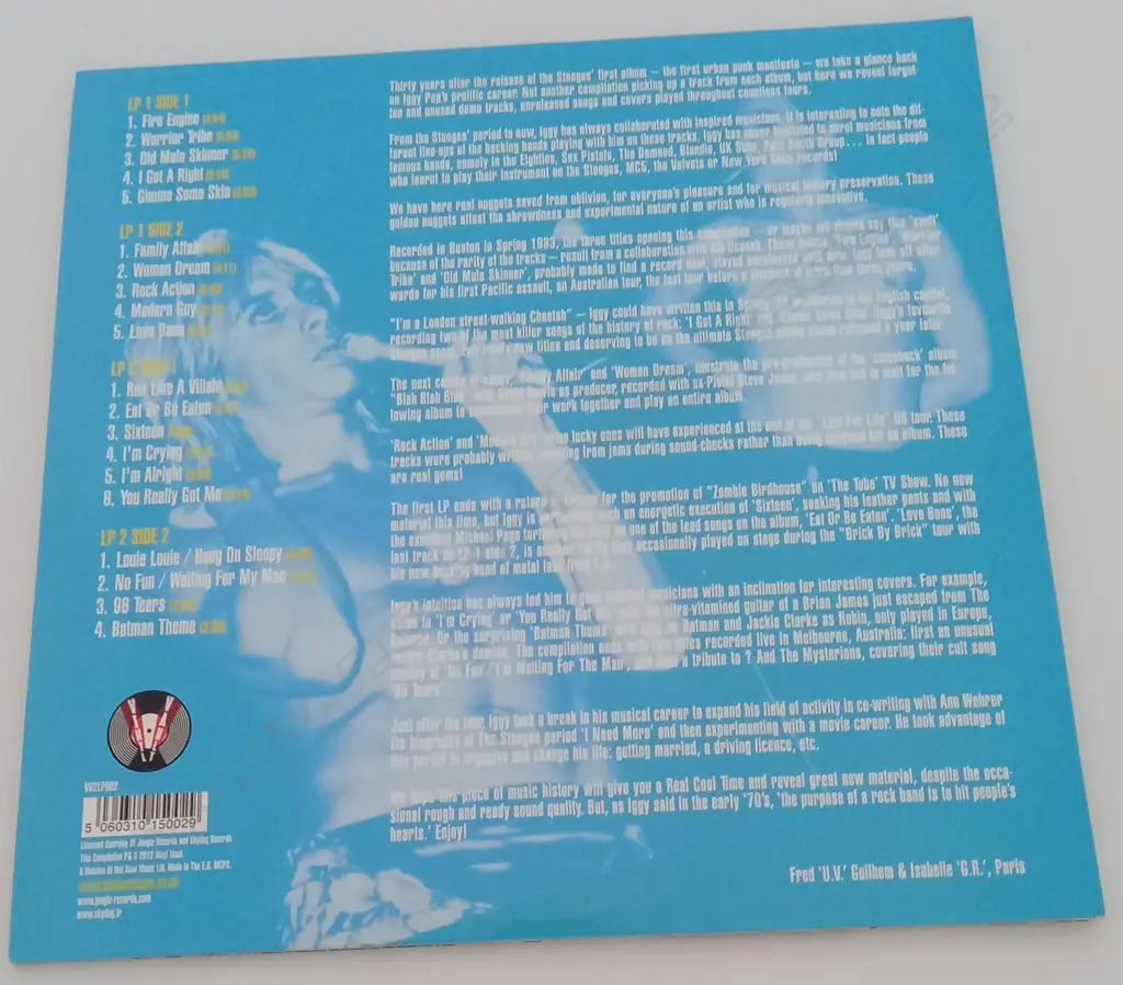 Iggy Pop, Rock Action  "20 Iggy Nuggets", (Double Album), (White Vinyl) Image 1++